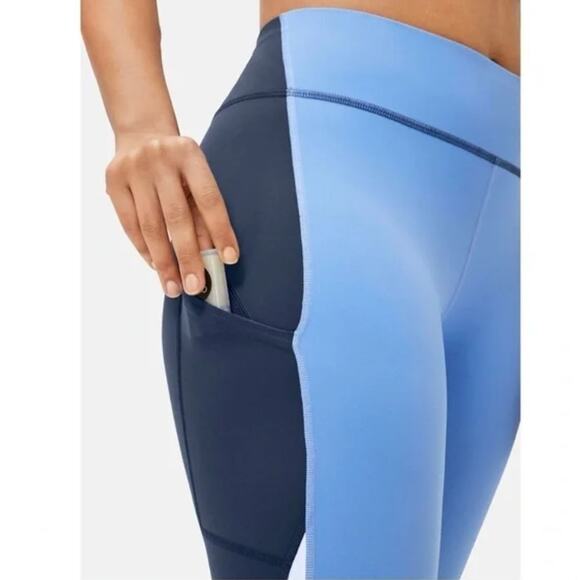 Outdoor Voices Women's Blue Colorblock 7/8 Leggings sz XS Superform High Impact - Picture 3 of 8